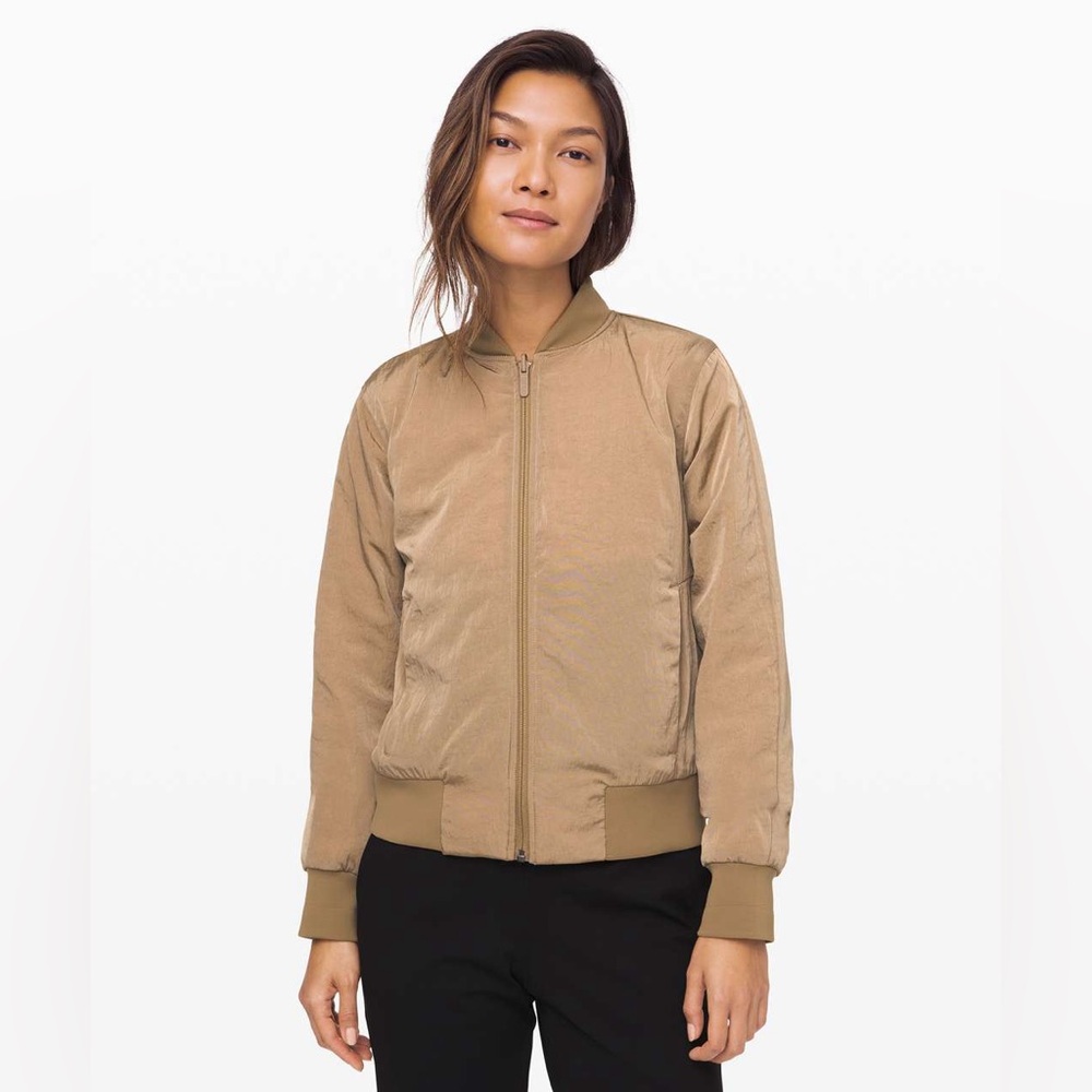 Lululemon Gold Bomber Jacket - Size 4, New Without Tags